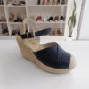 Sandalias con tacón de cuña, 100% Cuero - Imagen 2