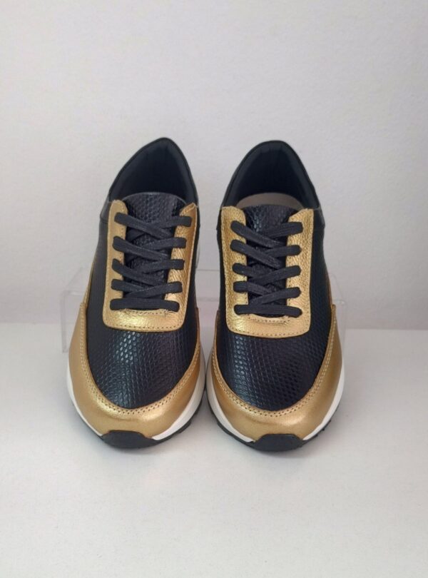 Tenis Negro con Dorado Cuero - Imagen 2