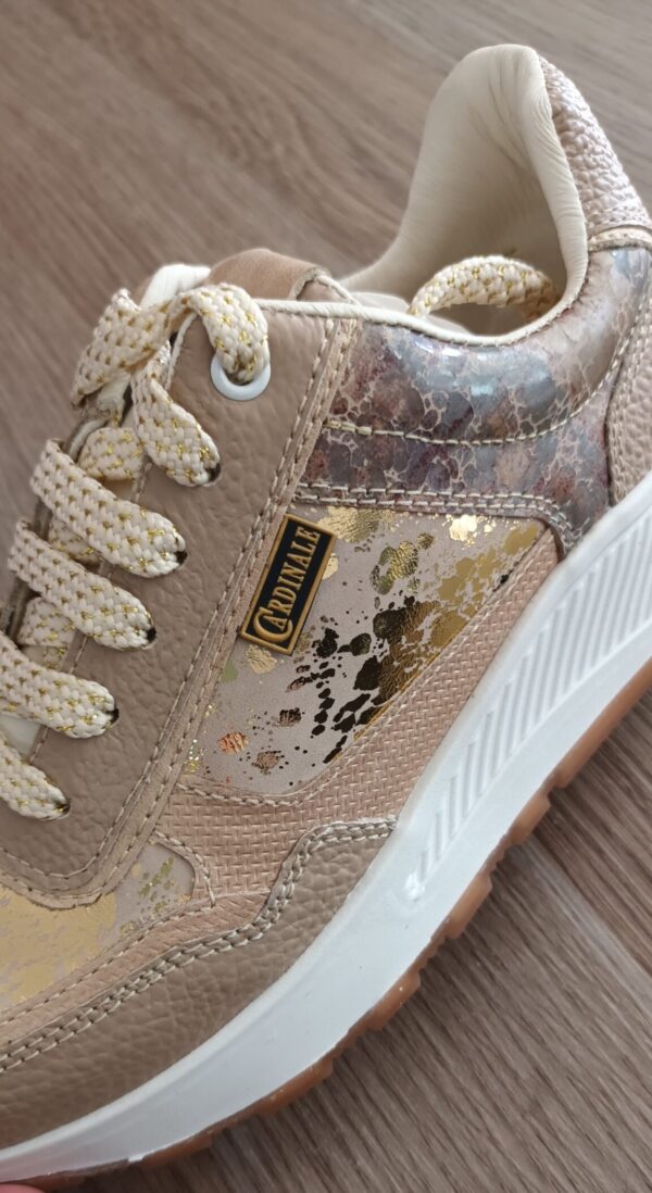 Tenis Beige Print 100%Cuero - Imagen 3