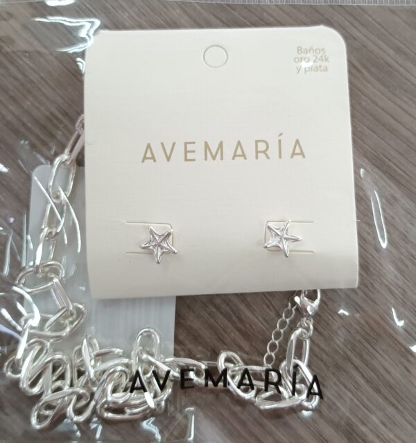 Set Collar y Aretes Estrella - Imagen 2