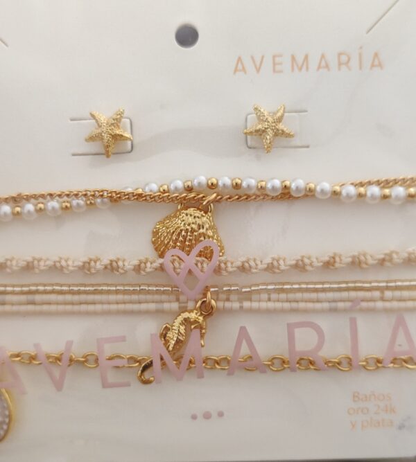 Pulsera y Aretes Caballito de Mar - Imagen 2