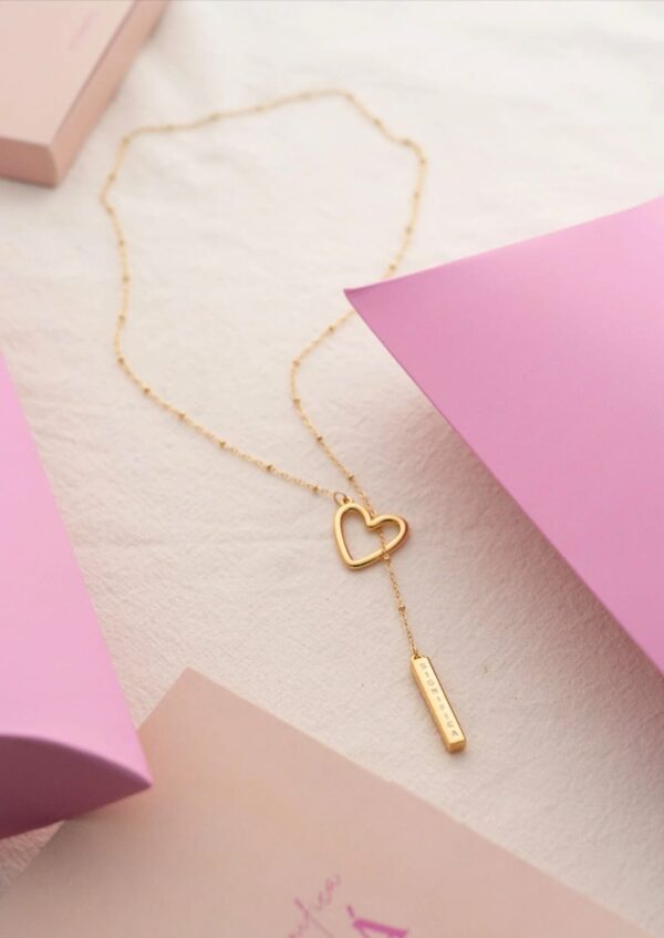 Set Collar y Aretes Corazón - Imagen 2