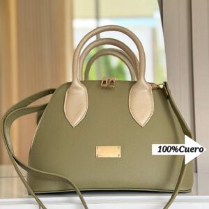 Bolso Cuero Verde Oliva