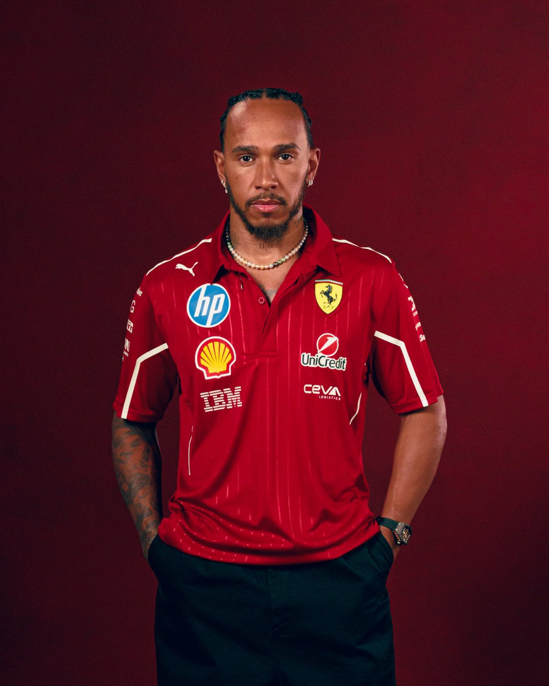 Camisa F1 Ferrari Tipo Polo