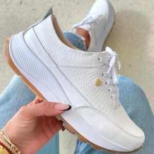 Tenis Cuero Blanca Lily