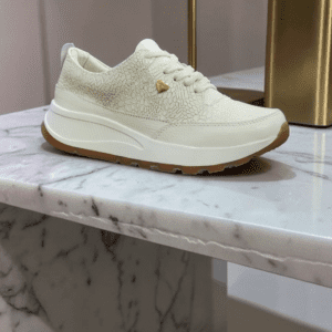 Tenis Cuero Beige Claro Lily