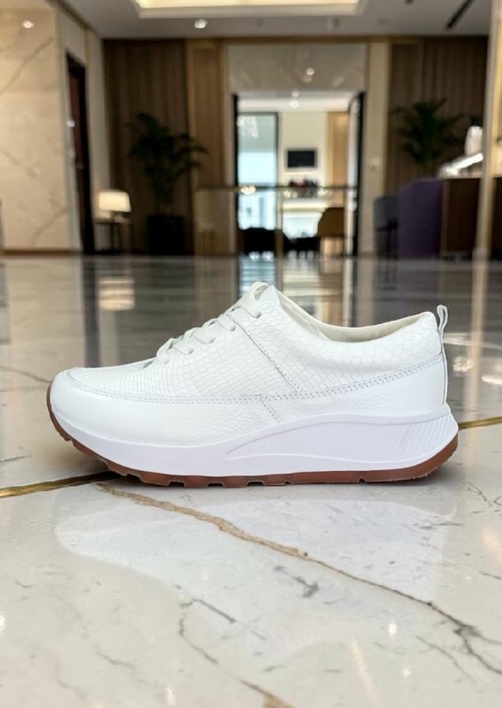 Tenis Cuero Blanca Lily