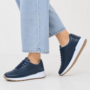 Tenis Cuero Azul Mary