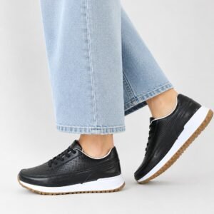 Tenis Cuero Negra Mary